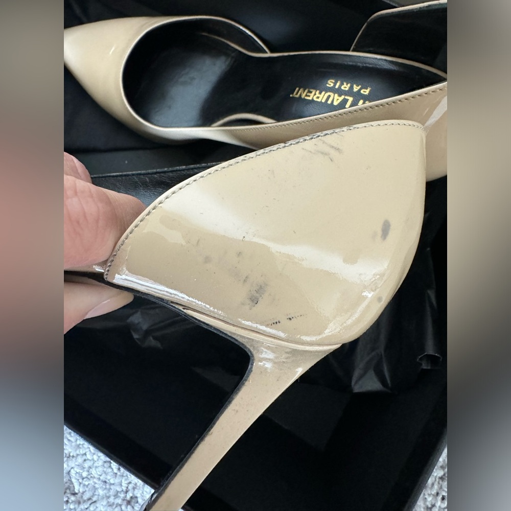 Saint Laurent Paris Nude Heels. Size 39.5 - Picture 7 of 8
